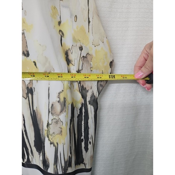 Womens Roz & Ali Sz Small Floral Blouse Sheer Lined Art To Wear Cottagecore - Picture 11 of 11